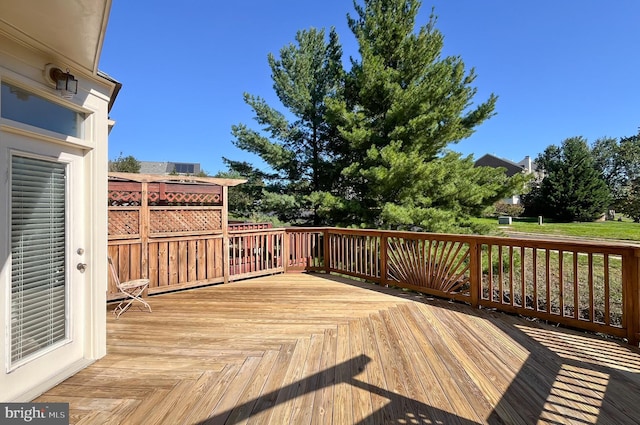 view of wooden deck