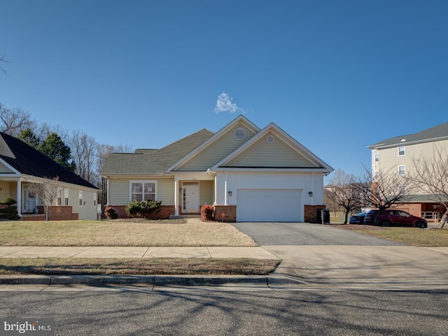 view of front facade featuring a garage