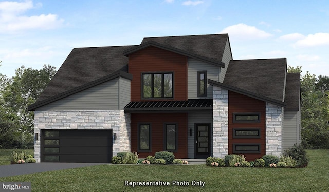 120 Forge Dr, Lebanon, PA 17042 - contemporary home with a front yard and a garage