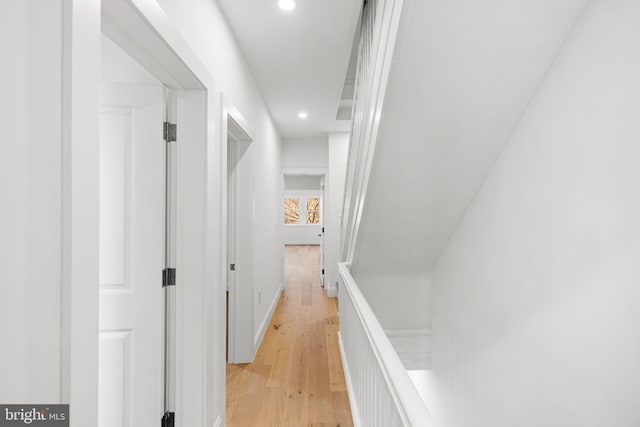 hall featuring light hardwood / wood-style floors