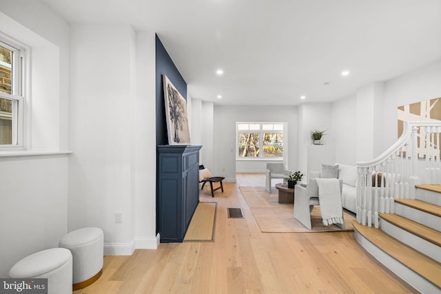 interior space featuring light hardwood / wood-style floors