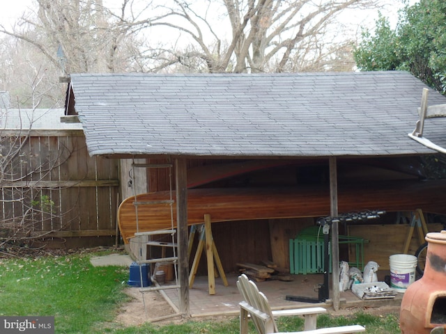 view of outbuilding