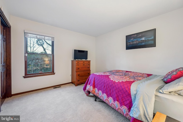 view of carpeted bedroom