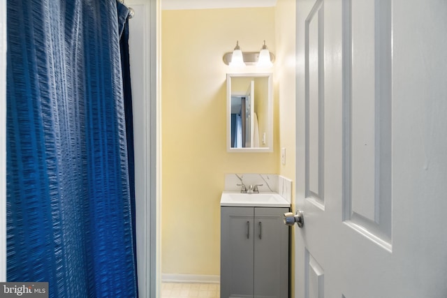 bathroom featuring vanity