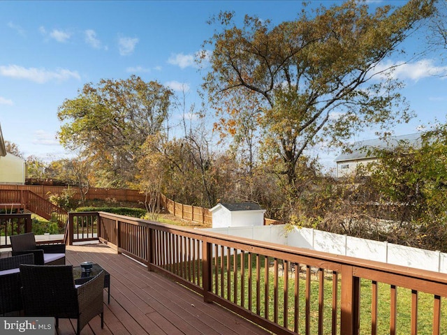 view of wooden deck