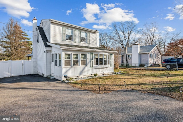 view of property with a front yard