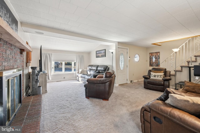 view of carpeted living room