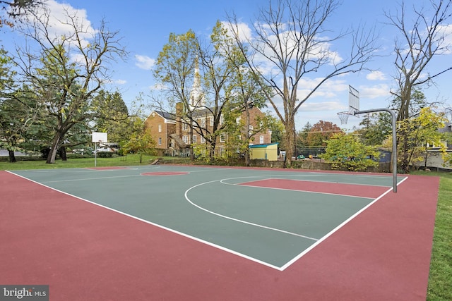 view of basketball court