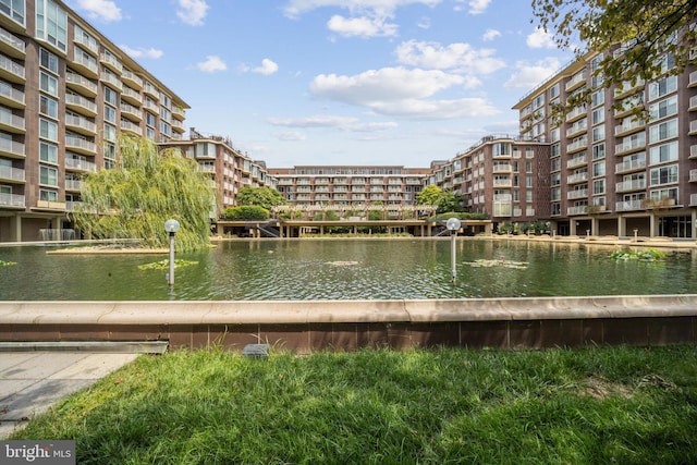 view of property's community featuring a water view