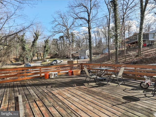 view of wooden terrace