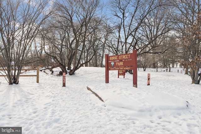 view of snowy yard