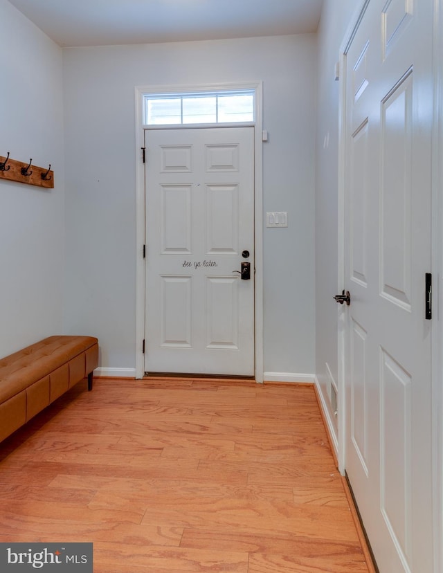 entrance foyer featuring light hardwood / wood-style floors