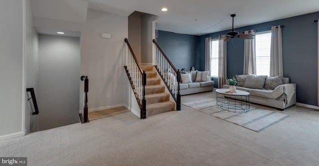 view of carpeted living room