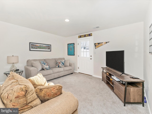 view of carpeted living room