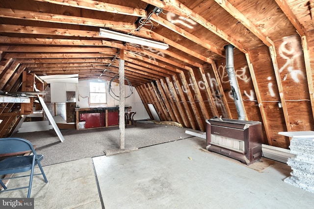 view of attic