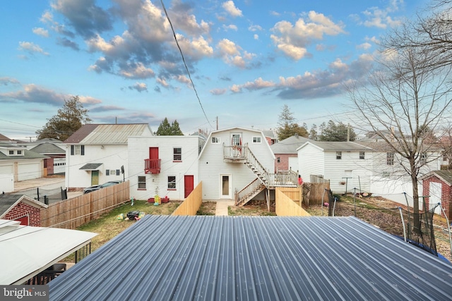 view of rear view of property