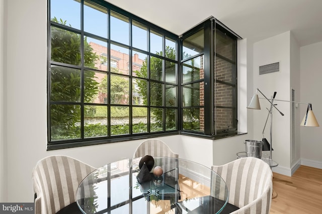 dining room featuring wood-type flooring