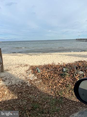 property view of water with a view of the beach