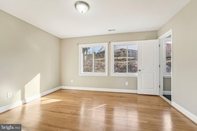 unfurnished bedroom featuring light hardwood / wood-style flooring