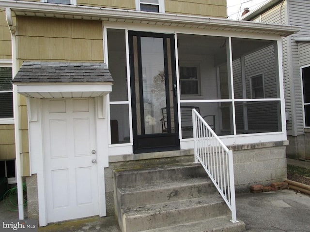 view of doorway to property