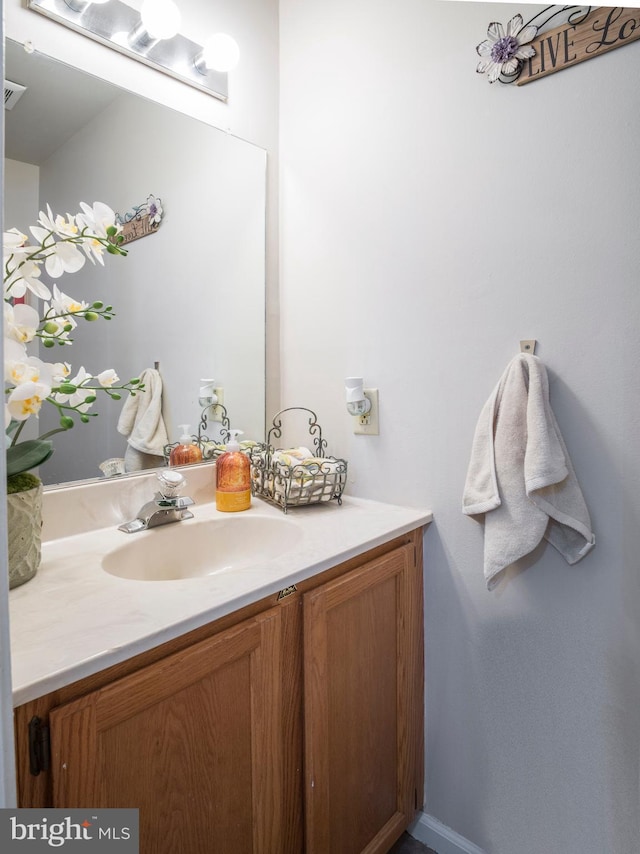 bathroom featuring vanity