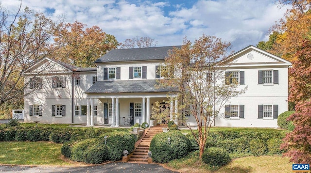 view of front of home featuring covered porch