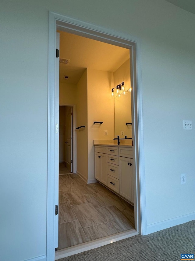 bathroom featuring vanity