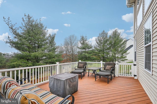 view of wooden deck