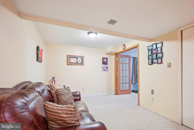 view of carpeted living room