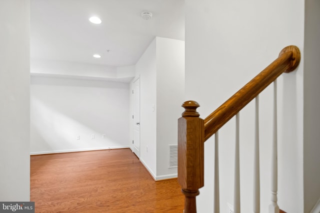 hall featuring light hardwood / wood-style floors