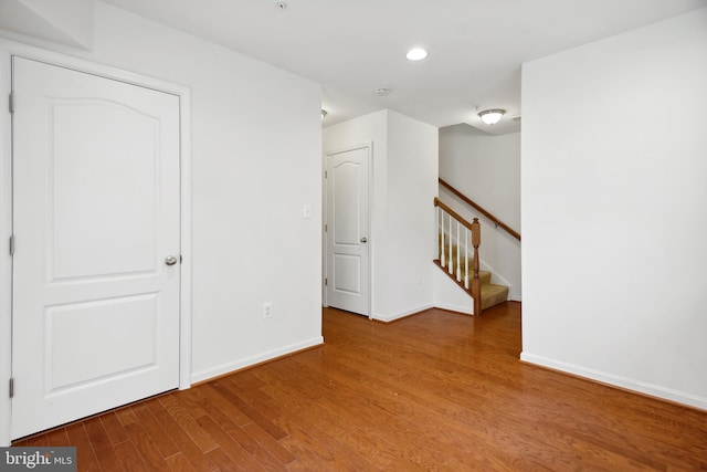 unfurnished room featuring light hardwood / wood-style flooring