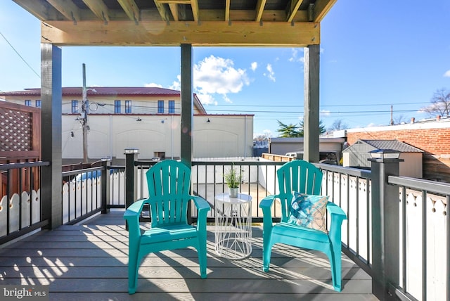 view of wooden deck