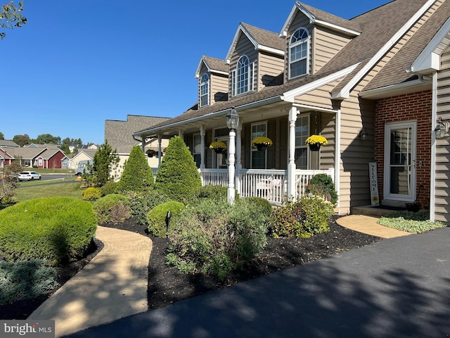 exterior space with a porch