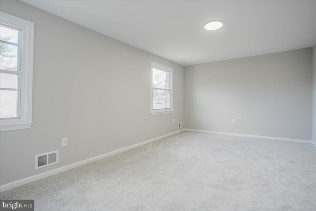 carpeted empty room featuring a wealth of natural light