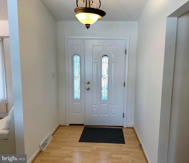 entryway featuring light hardwood / wood-style floors