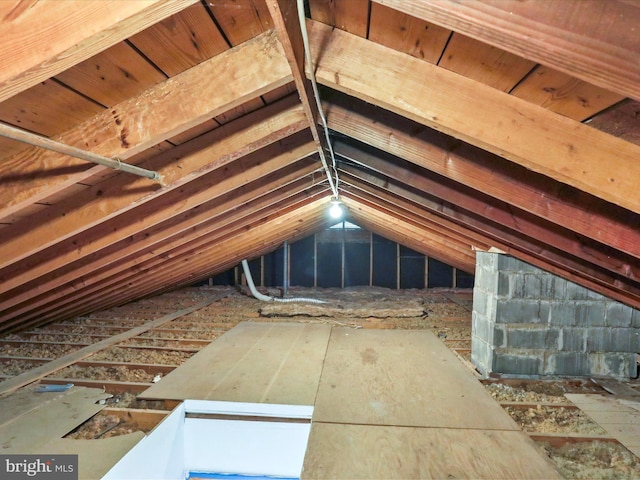 view of attic