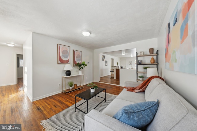 living room featuring hardwood / wood-style floors