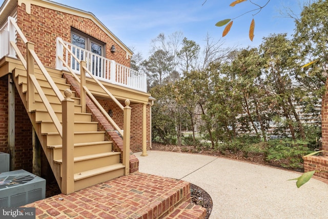 view of patio with central AC