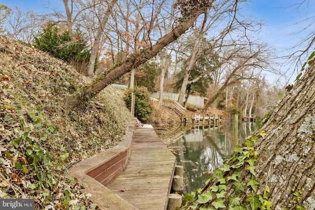 view of property's community with a water view