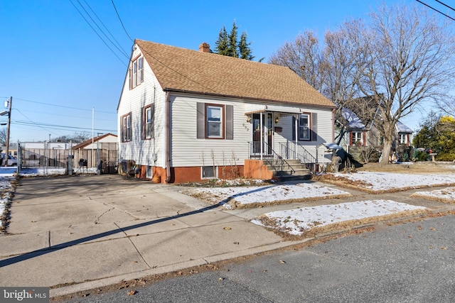 view of bungalow-style home