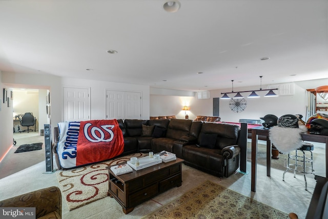 view of carpeted living room