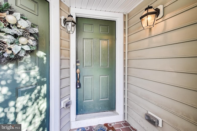 view of doorway to property