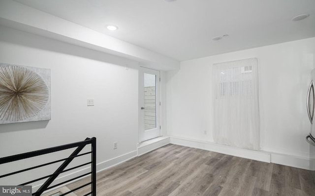 empty room featuring light hardwood / wood-style flooring