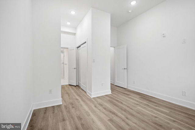 empty room featuring light hardwood / wood-style flooring