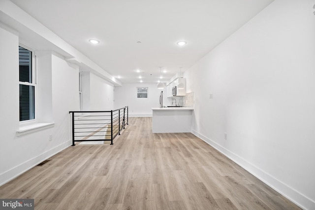 interior space featuring light hardwood / wood-style flooring