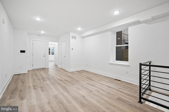 interior space with light wood-type flooring