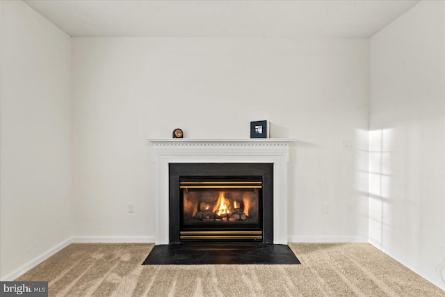 interior details featuring carpet flooring