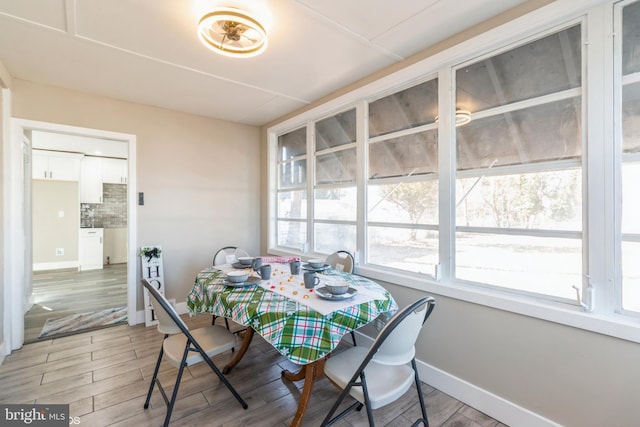 view of dining room