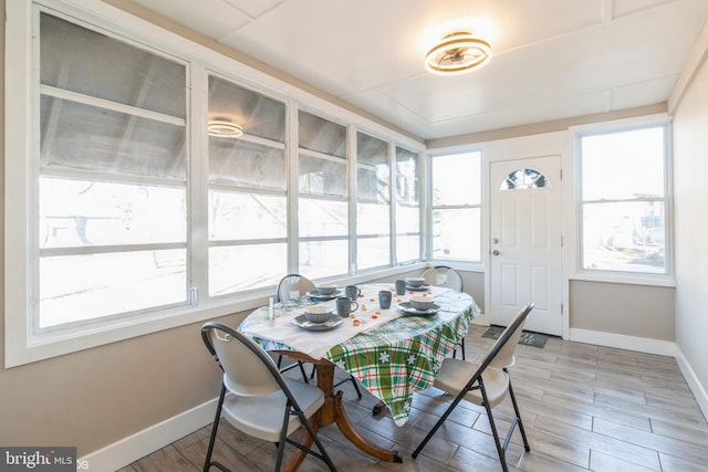 view of dining area