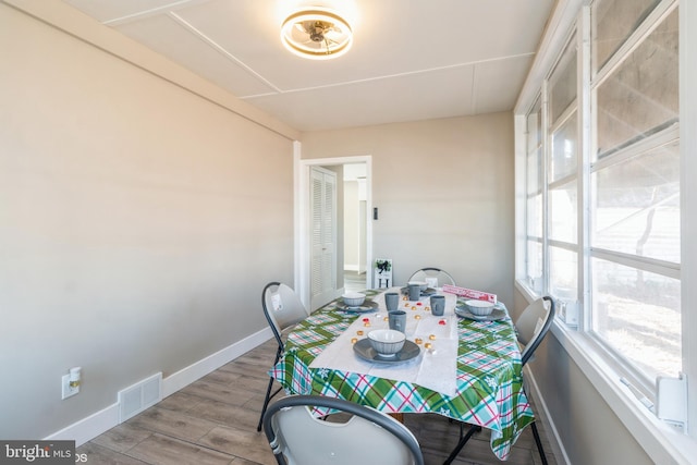 view of dining space